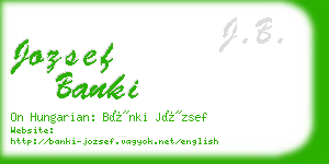 jozsef banki business card